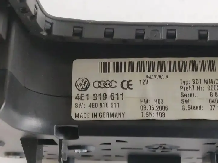 Audi A8 S8 D3 4E (2007 - 2010) 4E1919611 Контроллер мультимедийной системы — фото 4