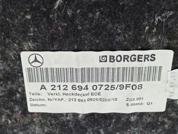 Mercedes-Benz E W212 (2009 - 2016) A2126940725 Обшивка багажника — фото 2