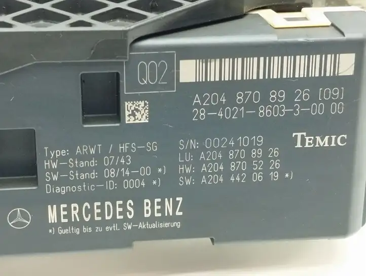 Mercedes-Benz C W204 (2007 - 2014) A2048202842 Доводчик крышки багажника — фото 11