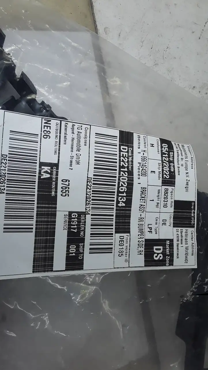 Hyundai i30 (2017 - ) 86614G4200 Кронштейн заднего бампера — фото 6