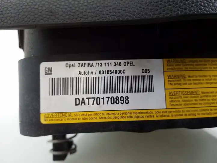 Opel Zafira B (2006 - 2008) 13111348 Подушка безопасности руля — фото 3