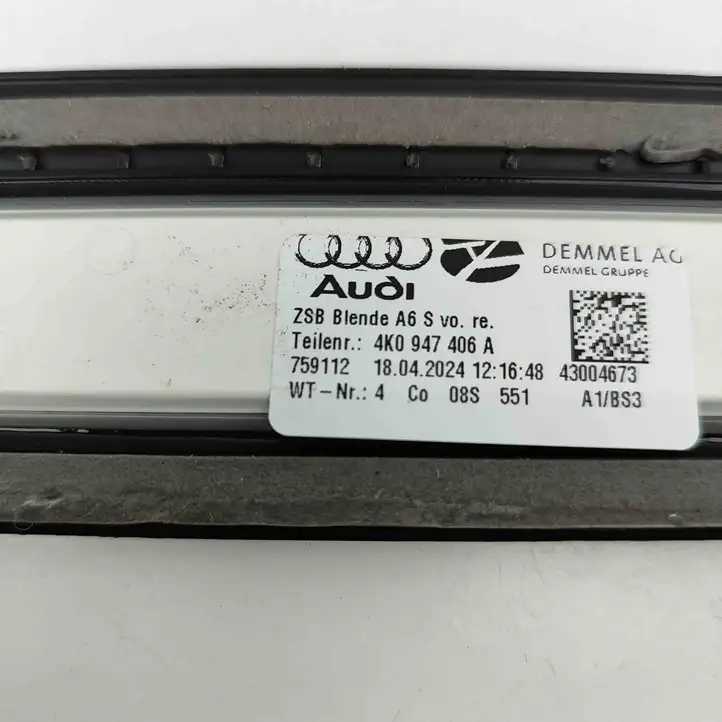 Audi A6 S6 C8 4K (2018 - ) 4K0947406A Внутренняя обшивка порога (комплект) — фото 12