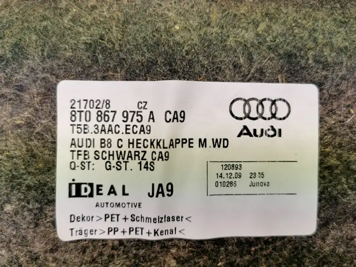 Audi A5 8T 8F (2007 - 2011) 8T0867975A Обшивка багажника — фото 2