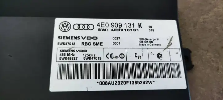 Audi A8 S8 D3 4E (2005 - 2007) 4E0909131K Модуль комфорта — фото 4
