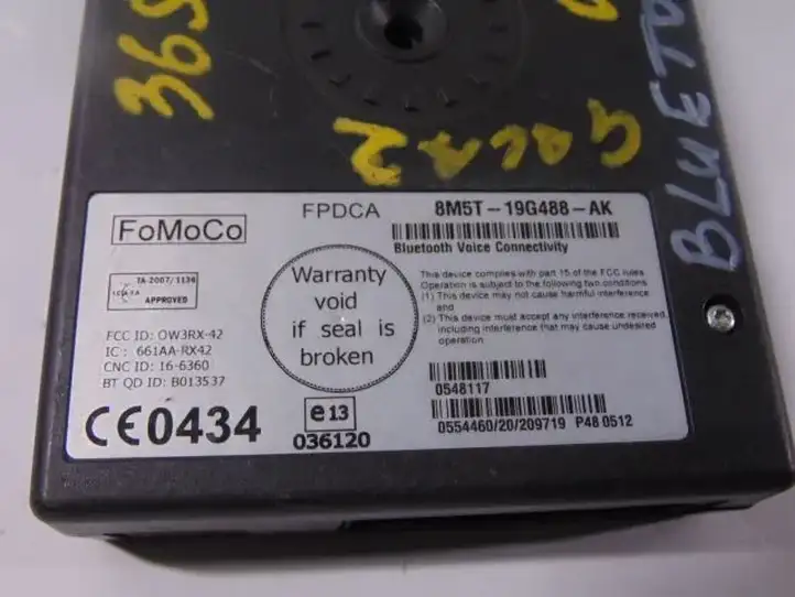 Ford Galaxy (2006 - 2010) 8M5T19G488AK Bluetooth модуль — фото 3