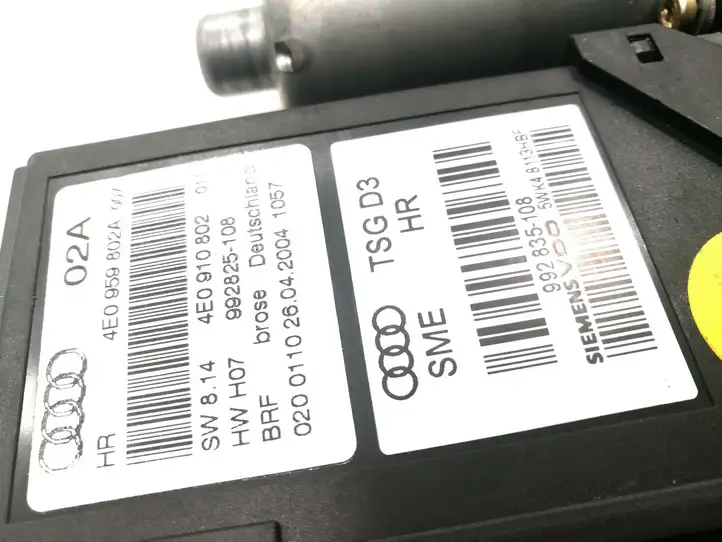 Audi A8 S8 D3 4E (2007 - 2010) 4E0959802A Стеклоподъемник задней двери — фото 3