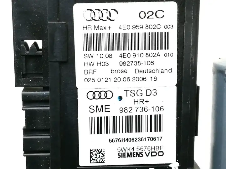 Audi A8 S8 D3 4E (2007 - 2010) 4E0959802C Стеклоподъемник задней двери — фото 4