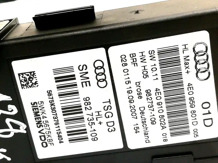 Audi A8 S8 D3 4E (2005 - 2007) 4E0959801D Стеклоподъемник задней двери — фото 4