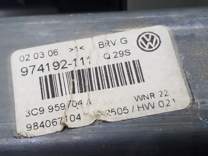 Volkswagen PASSAT B6 (2005 - 2010) 3C9959704A Стеклоподъемник задней двери — фото 3