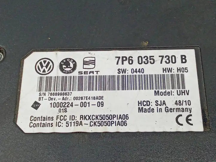 Volkswagen Tiguan (2007 - 2011) 7P6035730B Bluetooth модуль — фото 4