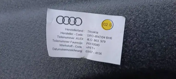 Audi Q7 4L (2005 - 2009) 4L0863979 Обшивка передней двери — фото 3
