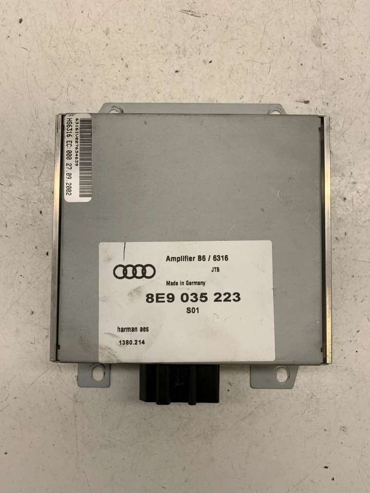 8E9035223 Audi A4 S4 B6 8E 8H Garso stiprintuvas