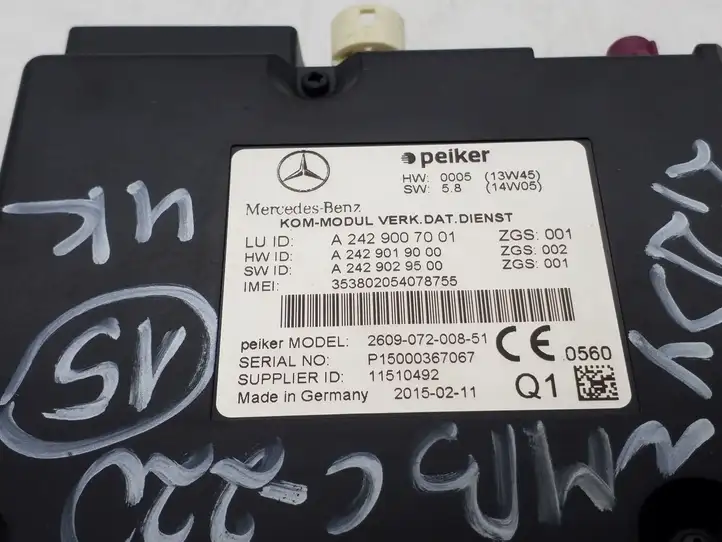 Mercedes-Benz C W204 (2007 - 2014) A2429007001 Прочие блоки управления — фото 3