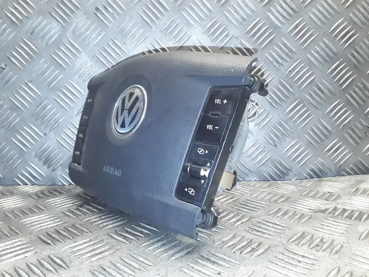 Volkswagen Touareg I (2002 - 2010) 61503077E Подушка безопасности руля — фото 5