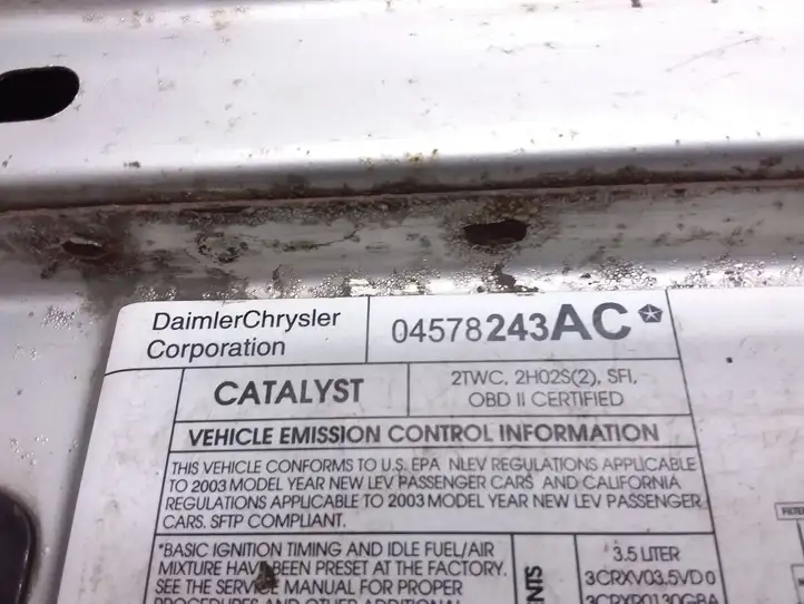 Chrysler 300M (1998 - 2004) 04578243AC Верхняя панель радиатора — фото 3