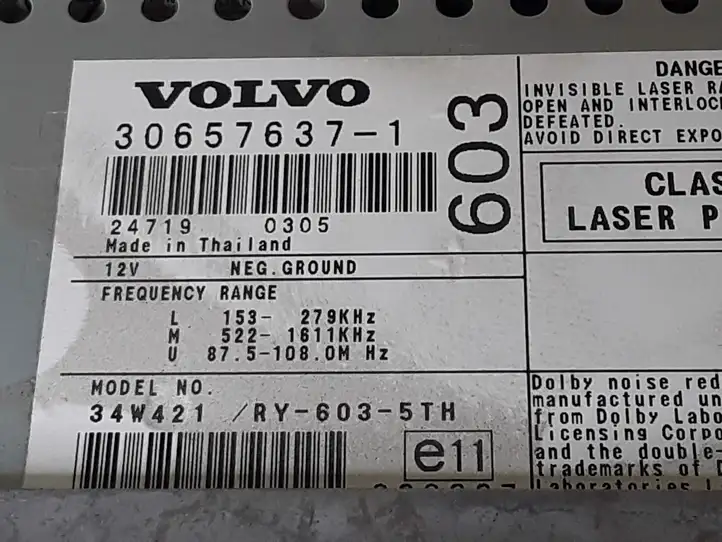 Volvo S60 (2000 - 2004) 306576371 Магнитола / мультимедийная система — фото 4
