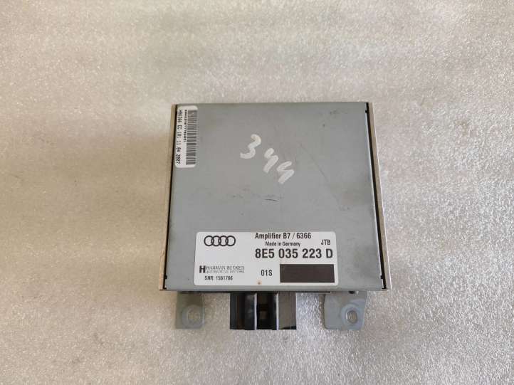 8E5035223D Audi A4 S4 B7 8E 8H Garso stiprintuvas