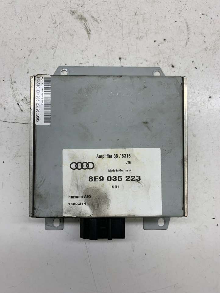 8E9035223 Audi A4 S4 B7 8E 8H Garso stiprintuvas