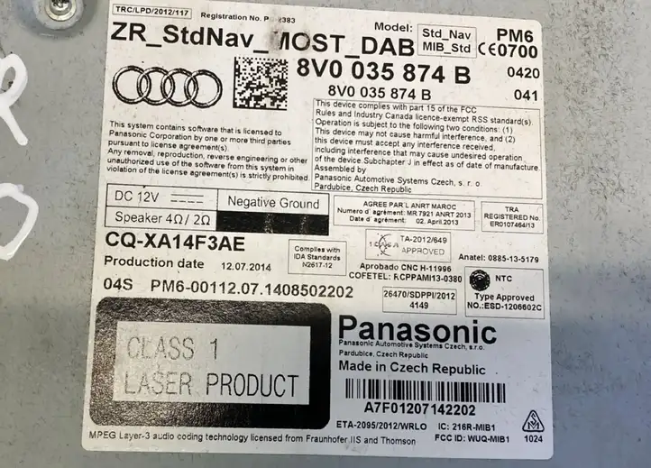 Audi A3/S3 8V (2012 - 2016) 8V0035874B Навигационный привод CD/DVD — фото 7