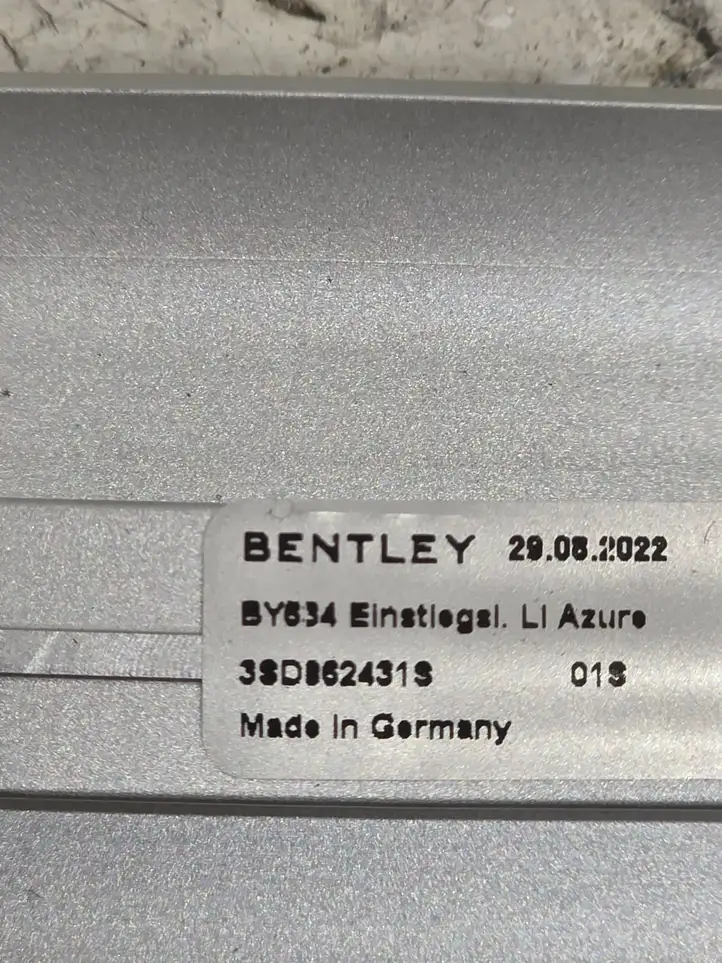 Bentley Continental (2017 - ) 3SD862431 Внутренняя обшивка порога (комплект) — фото 5