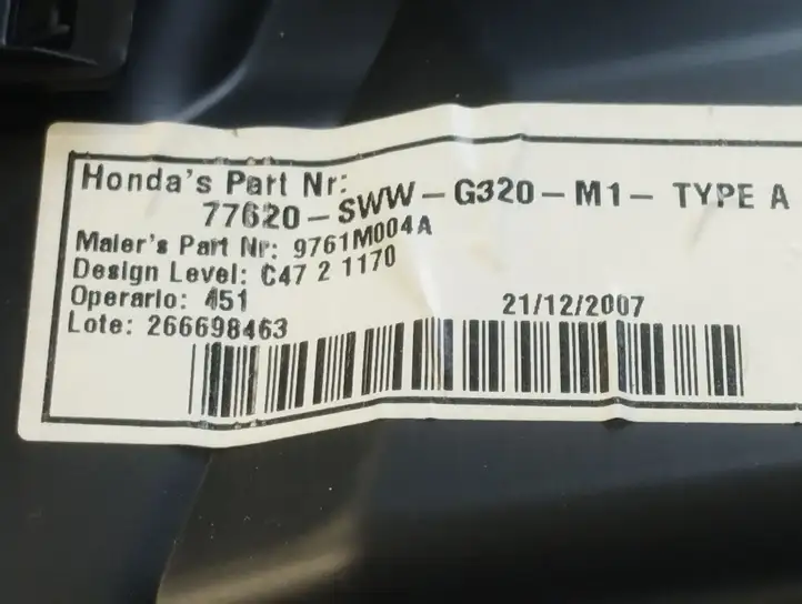Honda CR-V (2006 - 2009) 77620SWW Боковой воздушный дефлектор — фото 2