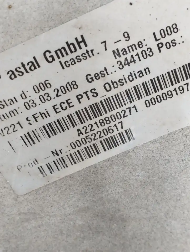 Mercedes-Benz S W221 (2005 - 2013)  A2218800271 Бампер задний