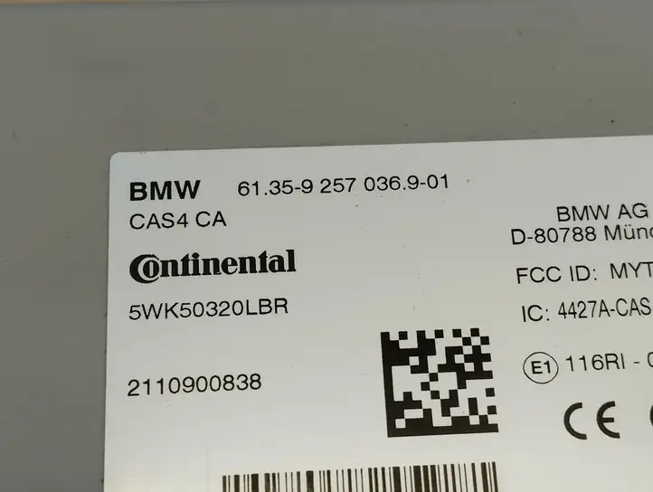 BMW 5 GT F07 (2010 - 2017) 61359257036 Блок управления CAS — фото 2