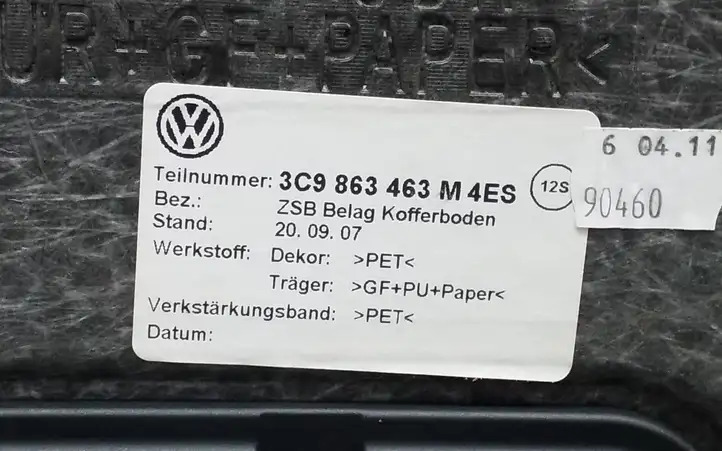Volkswagen PASSAT B7 (2011 - 2014) 3C9863463M Пол багажника — фото 3