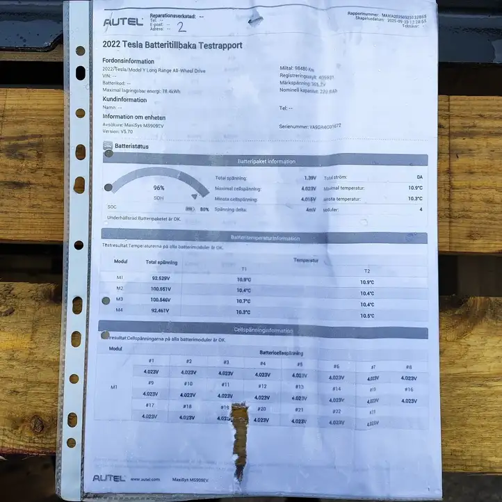Tesla Model Y (2019 - 2024) 152231200G Аккумулятор гибридного / электрического автомобиля — фото 5