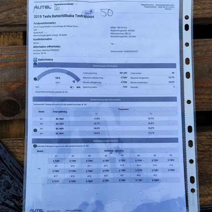 Tesla Model 3 (2017 - 2023) 110442300T Аккумулятор гибридного / электрического автомобиля — фото 7