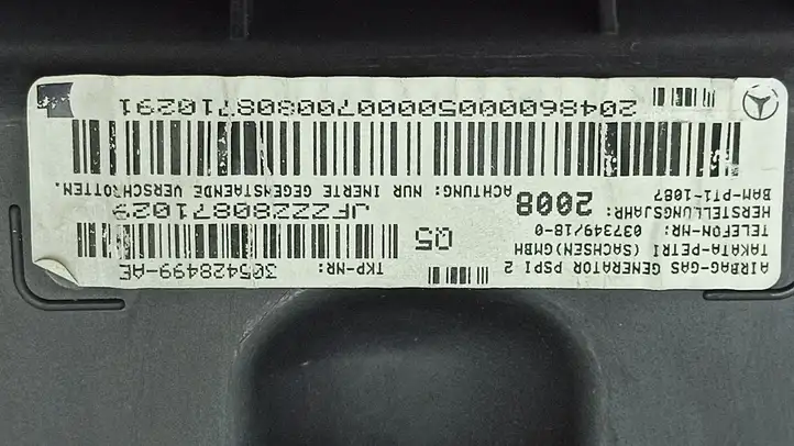 Mercedes-Benz C W204 (2007 - 2014) 2048600005 Подушка безопасности пассажира — фото 6