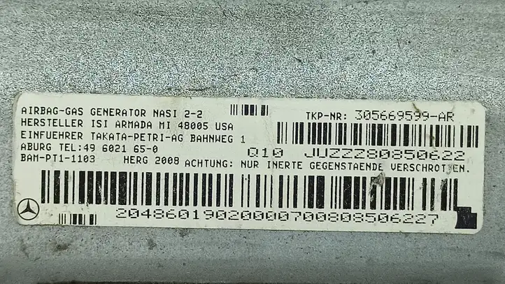 Mercedes-Benz C W204 (2007 - 2014) 2048601902 Коленная подушка безопасности — фото 5