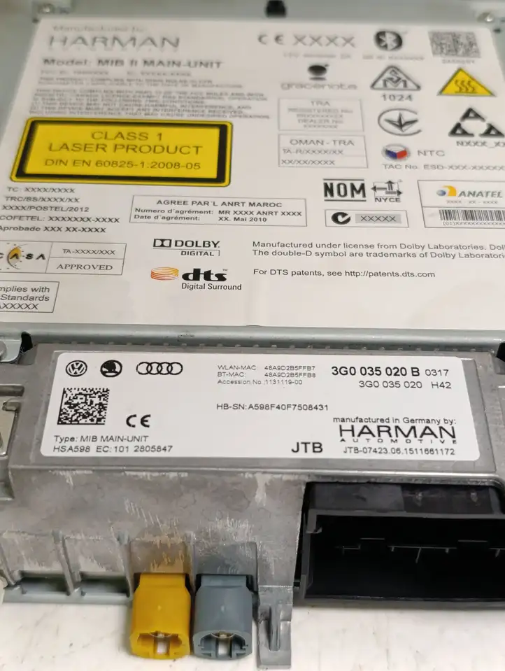 Volkswagen Golf VII (2013 - 2019)  3G0035020B Радио/ проигрыватель CD/DVD / навигация