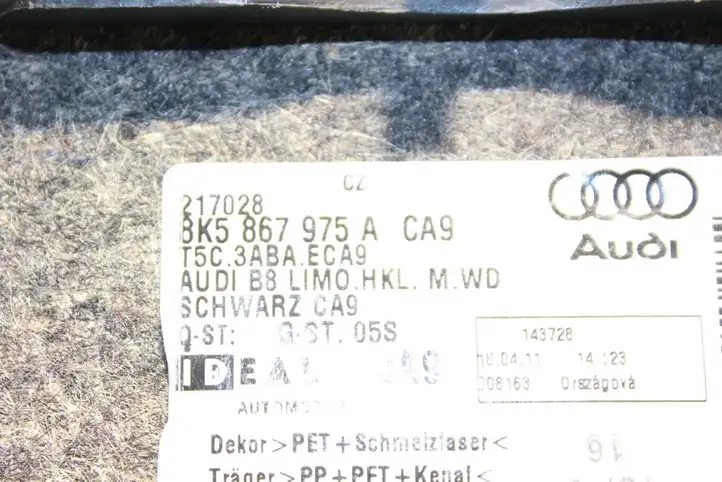 Audi A4 S4 B8 8K (2007 - 2011) 8K5867975A Обшивка багажника — фото 7