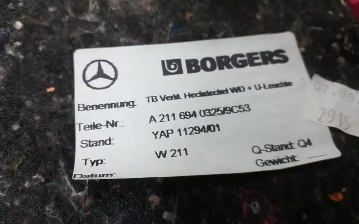 Mercedes-Benz E W211 (2002 - 2009) A2116940325 Обшивка багажника — фото 4
