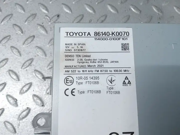 Toyota Yaris XP210 (2020 - ) 86140K0070 Магнитола / мультимедийная система — фото 3