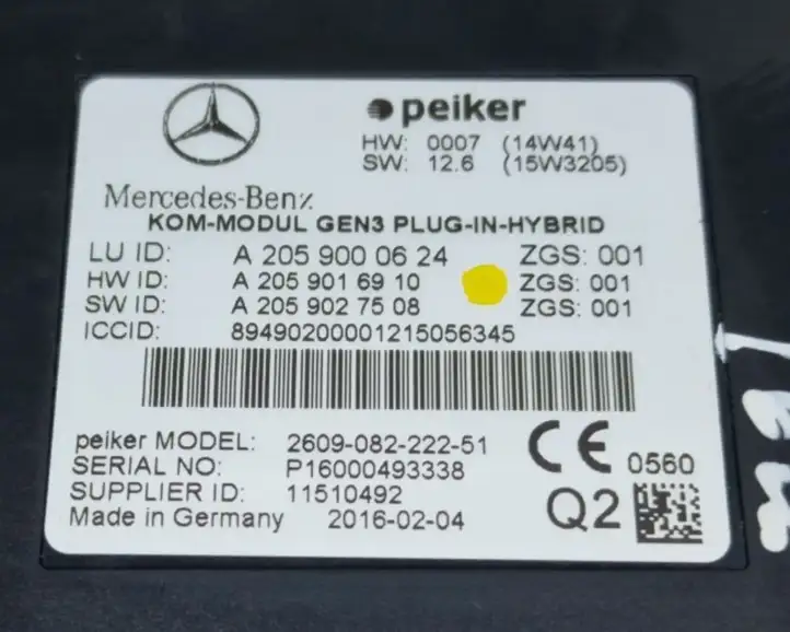 Mercedes-Benz C W205 (2014 - 2021) A2059000624 Прочие блоки управления — фото 6