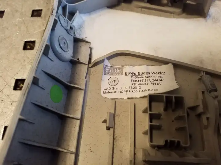 Skoda Octavia Mk3 (5E) (2013 - 2019) 5E0867243 Верхняя обшивка стойки B — фото 2