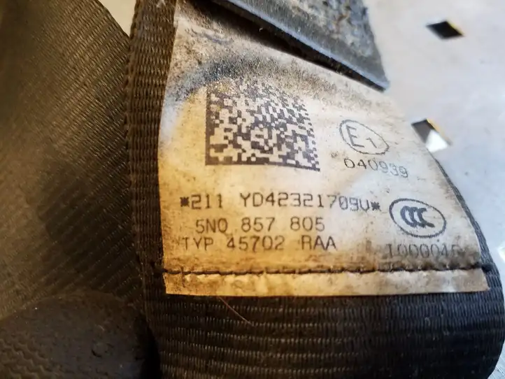 Volkswagen Tiguan (2007 - 2011) 5N0857805 Задний ремень безопасности — фото 4