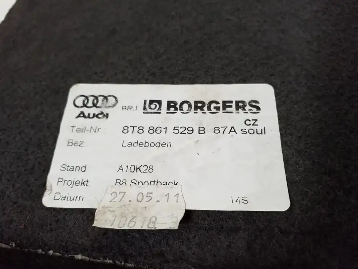 Audi A5 8T 8F (2007 - 2011) 8T8861529B Коврик багажника — фото 4