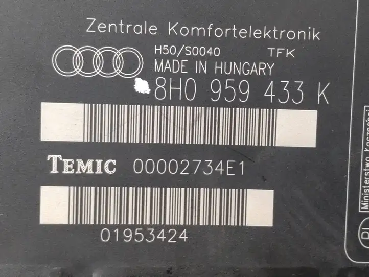 Audi A4 S4 B7 8E 8H (2004 - 2009) 8H0959433K Модуль комфорта — фото 7