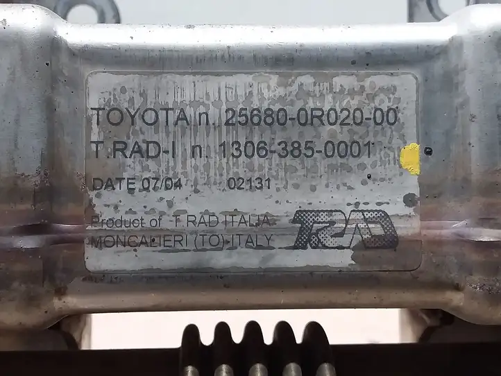 Toyota Avensis T250 (2006 - 2009) 256800R02000 Охладитель клапана EGR — фото 2