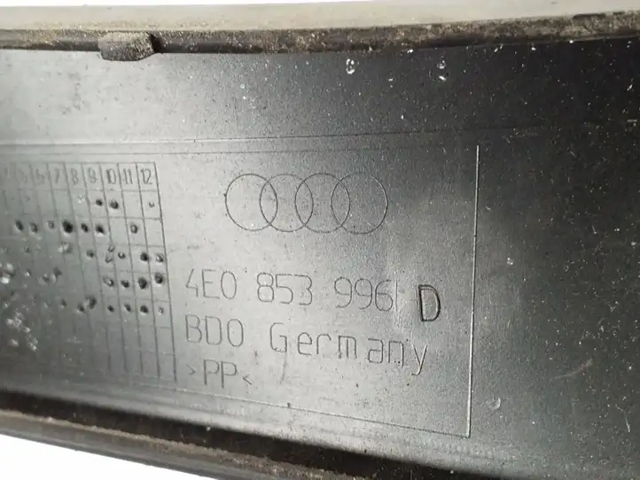 Audi A8 S8 D3 4E (2005 - 2007) 4E0853996D Внутренняя отделка заднего порога — фото 2
