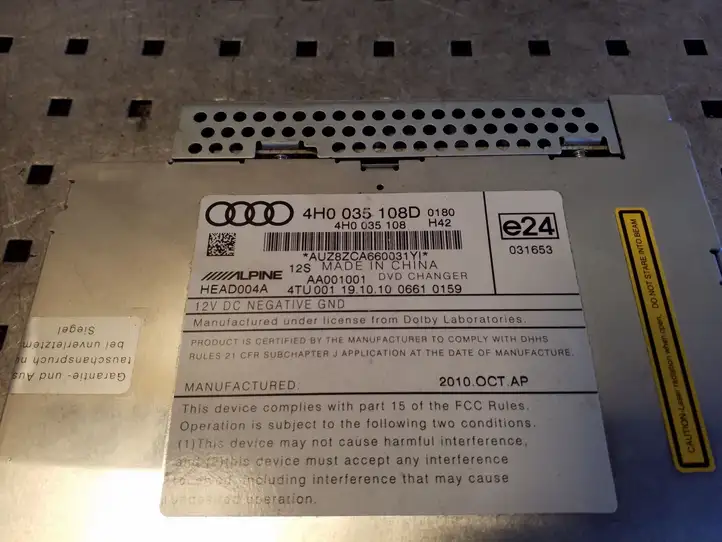 Audi A6 C7 (2011 - 2014) 4H0035108D CD/DVD чейнджер — фото 4