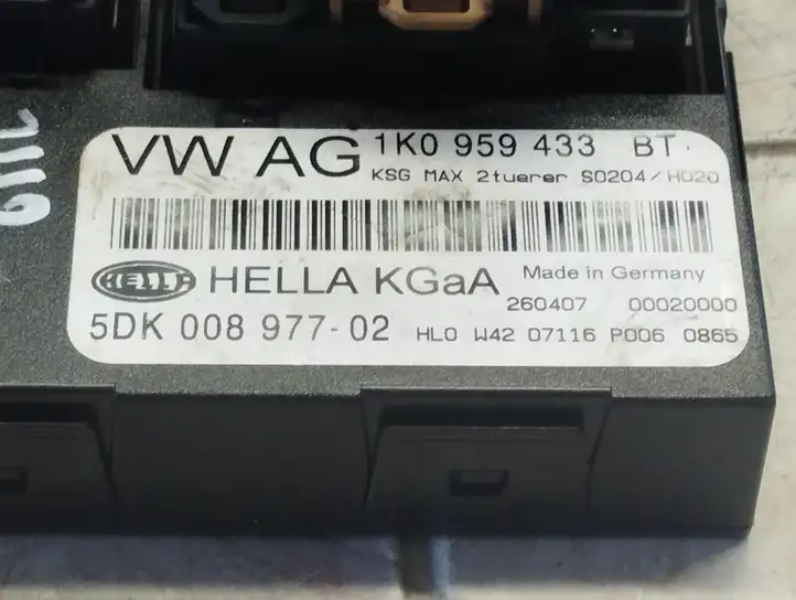Skoda Octavia Mk2 (1Z) (2004 - 2013) 1K0959433BT Модуль комфорта — фото 2