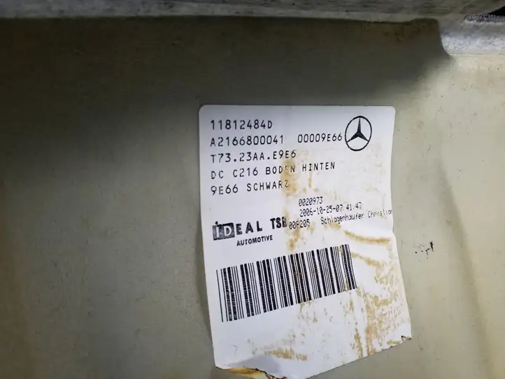 Mercedes-Benz CL C216 (2007 - 2014) A2166800041 Задний коврик салона — фото 2