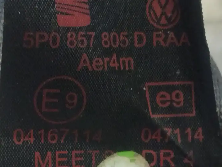 Seat Altea XL (2004 - 2015) 5P0857805D Задний ремень безопасности — фото 4