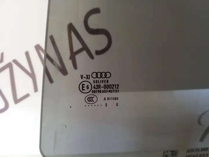 Audi A8 S8 D4 4H (2013 - 2017) 4H0845025H Стекло задней двери — фото 2