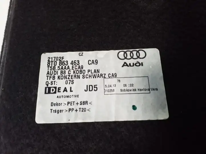 Audi A4 S4 B8 8K (2011 - 2015) Коврик багажника — фото 2