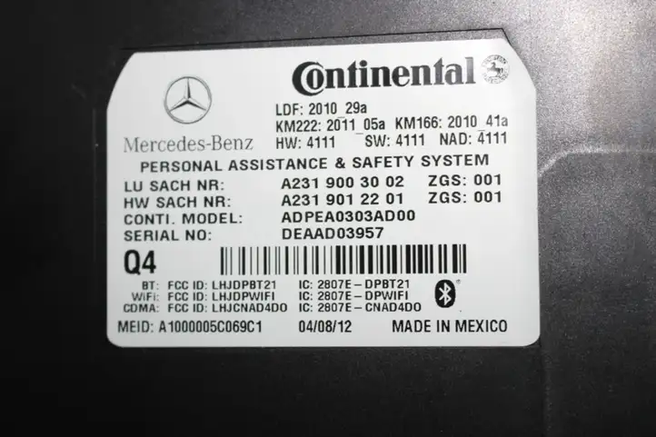Mercedes-Benz E C207 W207 (2009 - 2017) A2319003002 Прочие блоки управления — фото 3
